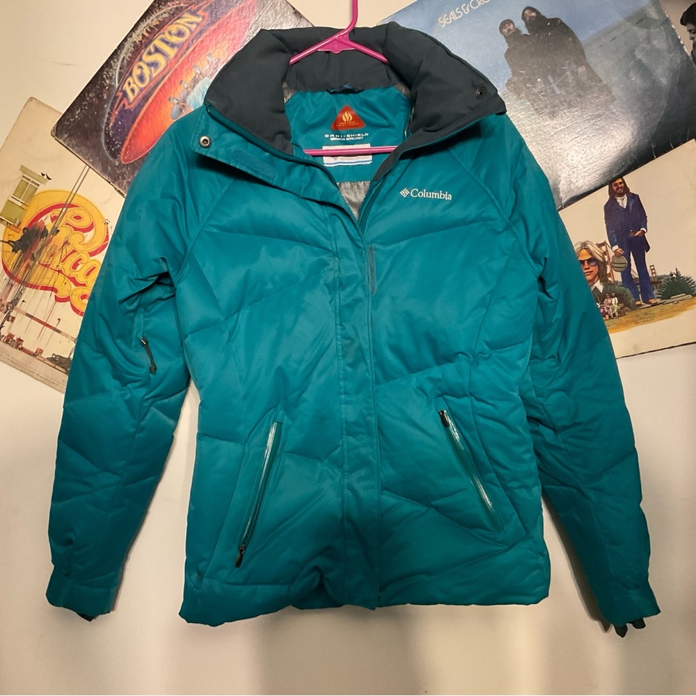 COLUMBIA WOMENS LAY D DOWN SKI JACKET SZ S
